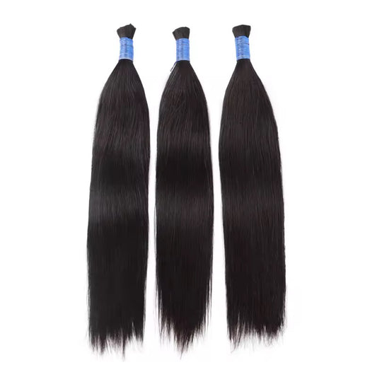 Straight Bulk Human Hair - 3pcs Bundle Set