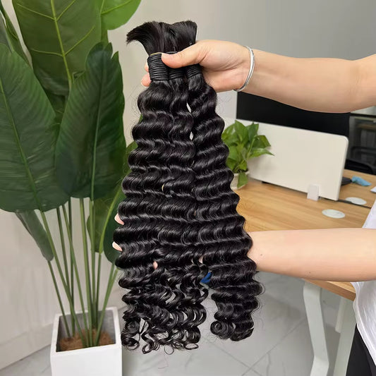 Water Wave Bulk Human Hair - 3pcs Bundle Set